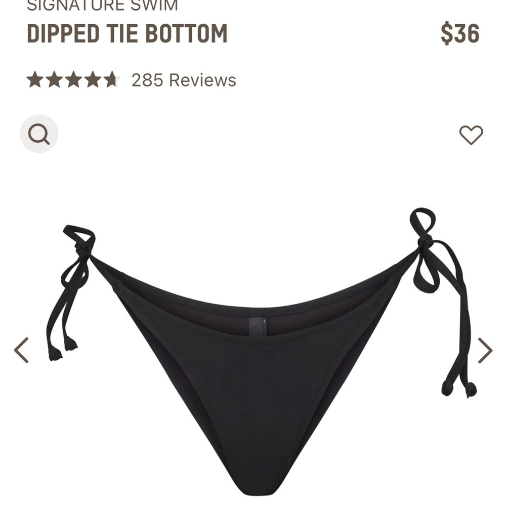 SKIMS DIPPED TIE BOTTOMS | ONYX